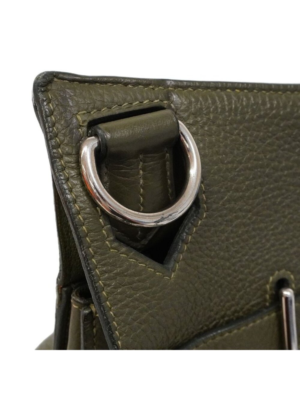 Hermes Shoulder Bag Jypsiere 34 Taurillon Clemence Canopi Silver - Picture 12 of 15